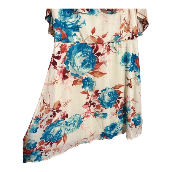 GYPSIES & MOONDUST Western spaghetti strap cold shoulder floral print dress - Picture 13 of 13